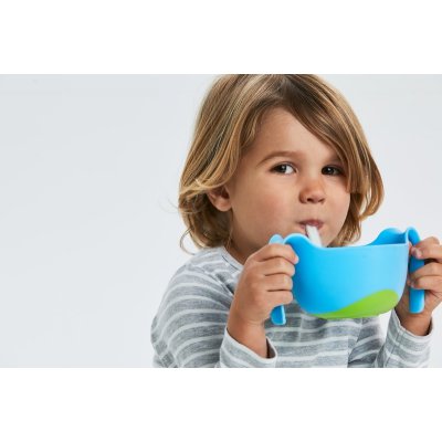 b.box miska s brčkem XL - Růžová - obrázek