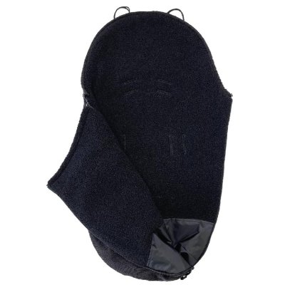 Pinkie Fusak slabší s podélnými otvory Fur Teddy - Black - obrázek