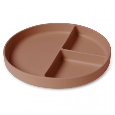 Nuuroo Mingo Silikonový dělený talíř - Chocolate Malt