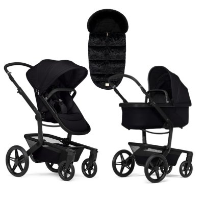 Joolz Cenově zvýhodněný set Kompletní kočárek Day5 Space Black + Fusak Velvet Black Zdarma