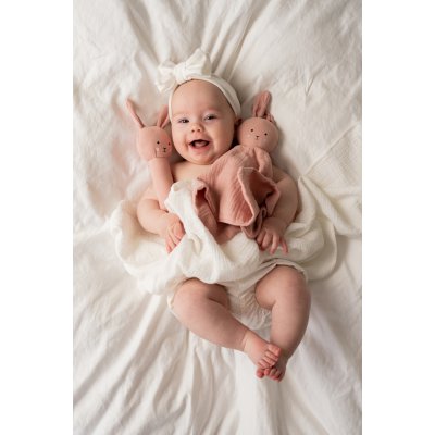 JaBaDaBaDo Dárková sada s chrastítkem - Zajíček/Růžový - obrázek