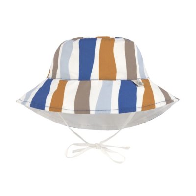 Lässig Bucket Hat Oboustranný klobouček Waves - Blue/Nature, 7 - 18 m