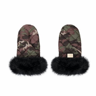 Bjällra of Sweden rukavice na kočárek - Cool Camo/Black