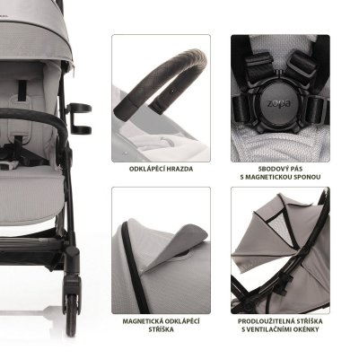 Zopa Kočárek Quiq 2 - Metal Grey - obrázek