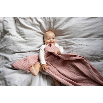Vinter & Bloom Deka Layered Muslin Organic - Silver Rose - obrázek