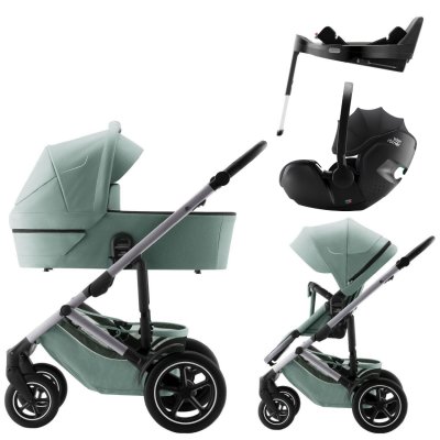 Britax Römer Set kočárek Smile 5Z + Hluboká korba + Baby-Safe Pro + Vario Base 5Z - Jade Green