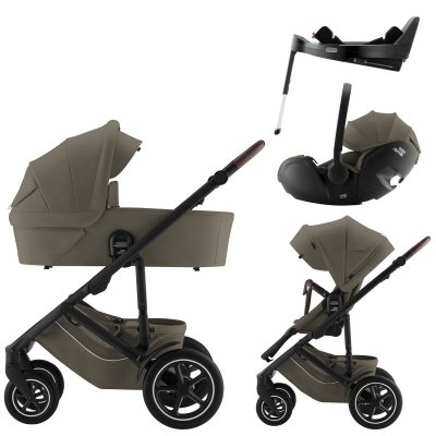 Britax Römer Set kočárek Smile 5Z + hluboká korba + Baby-Safe Pro Lux + Vario Base 5Z - Urban Olive