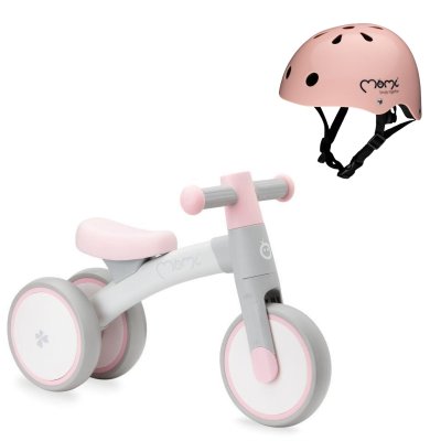 MoMi Tedi Odrážedlo + Helma Mimi - Růžová