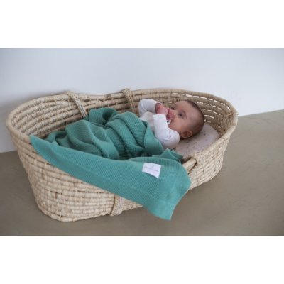 MimiLove Bambusová dečka v úpletu rýžový vzor - Rozmarýn - obrázek