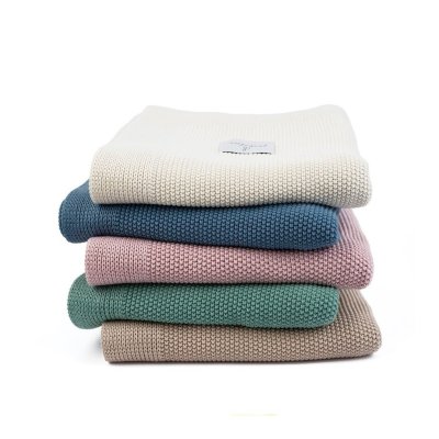 MimiLove Bambusová dečka v úpletu rýžový vzor - Smetanová - obrázek