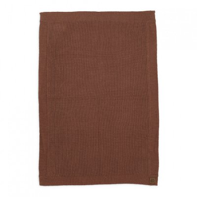 Elodie Details Vlněná deka Moss-Knitted Blanket - Burned Clay - obrázek