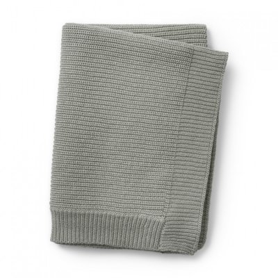 Elodie Details Vlněná deka Moss-Knitted Blanket - Mineral Green NEW