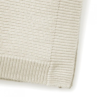Elodie Details Vlněná deka Moss-Knitted Blanket - Vanilla White - obrázek