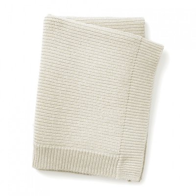 Elodie Details Vlněná deka Moss-Knitted Blanket - Vanilla White