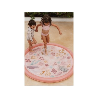 Little Dutch Stříkací hrací podložka - Ocean Dreams Pink - obrázek
