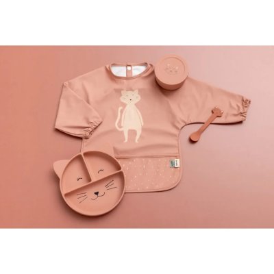 Trixie Dětský bryndák s rukávy - Mrs. Cat - obrázek