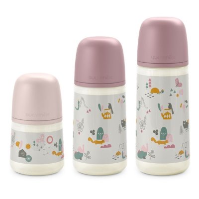 Suavinex Walk Kojenecká láhev fyziologická S 150 ml - Růžová - obrázek