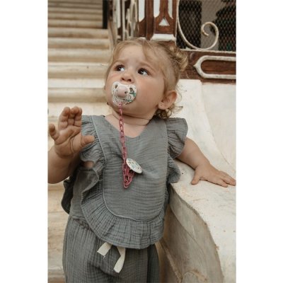 Suavinex Walk Sada láhev 270ml + dudlík fyziologický 0 - 6 m + klip - Růžová - obrázek