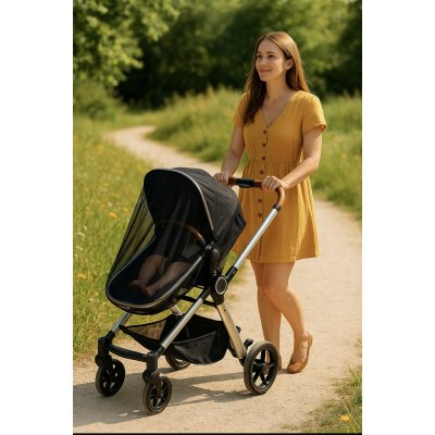 FreeOn Univerzální moskytiéra na kočárek - Black - obrázek