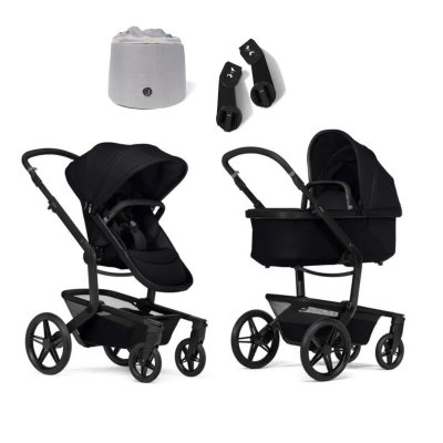 Joolz Day5 Kompletní set Space Black + Pláštěnka a adaptéry na autosedačku