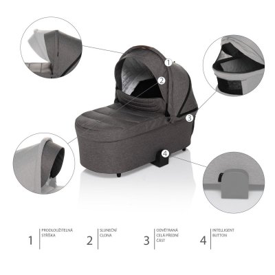 Zopa Set kočárek Move Cross 2 + korba XL + adaptér - All Black - obrázek