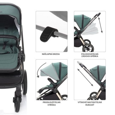 Zopa Set kočárek Move Cross 2 + korba XL + adaptér - Bright Night - obrázek