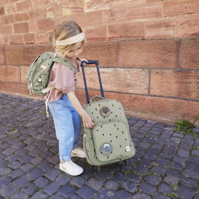 Lässig dětský kufr Happy Prints - Light Olive