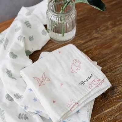 Kindsgut Mušelínové plenky 60 x 60 cm - Dinosauři, 3 ks