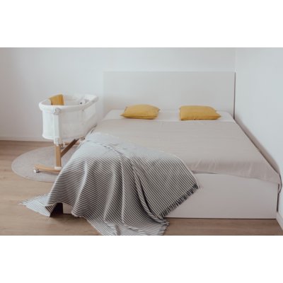Petite&Mars Polohovatelná postýlka s funkcí kolébky 2v1 White - obrázek