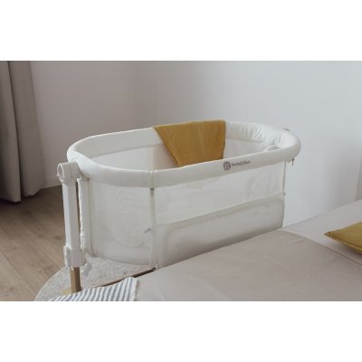 Petite&Mars Polohovatelná postýlka s funkcí kolébky 2v1 White - obrázek