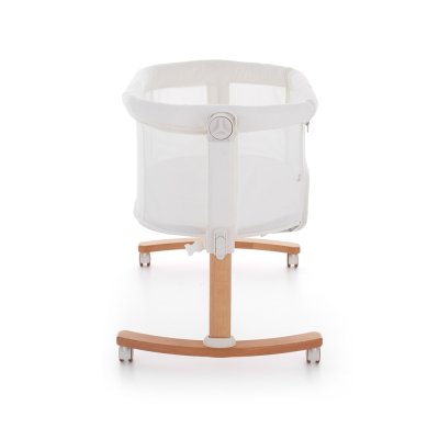 Petite&Mars Polohovatelná postýlka s funkcí kolébky 2v1 White - obrázek