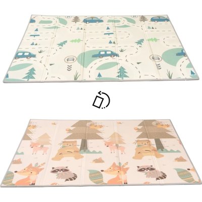 Reemy Podložka skládací pěnová 180 x 150 cm - Les/Auta - obrázek