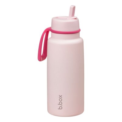 b.box Nerezová termoláhev s brčkem 1000 ml - Pink Paradise - obrázek
