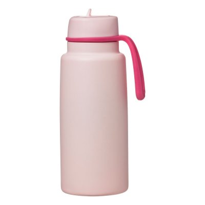 b.box Nerezová termoláhev s brčkem 1000 ml - Pink Paradise - obrázek