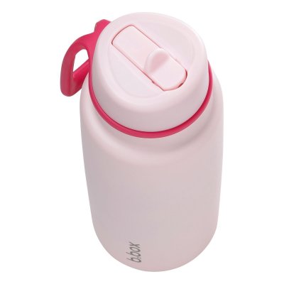 b.box Nerezová termoláhev s brčkem 1000 ml - Pink Paradise - obrázek