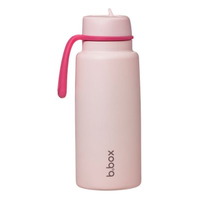 b.box Nerezová termoláhev s brčkem 1000 ml - Pink Paradise