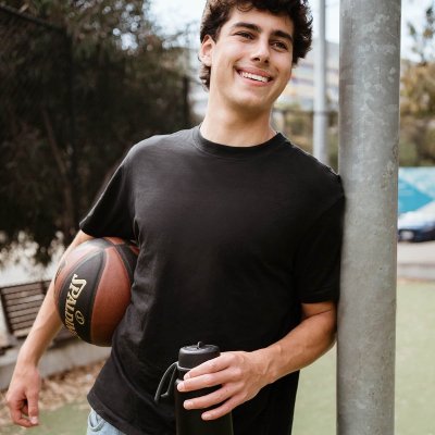 b.box Nerezová termoláhev s brčkem 1000 ml - Deep Space - obrázek