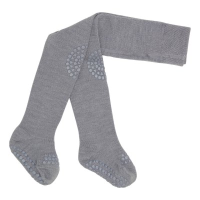 GoBabyGo Protiskluzové punčochy Merino - Grey Melange, vel. 12 - 18 měsíců