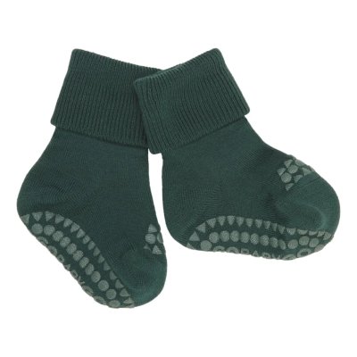 GoBabyGo Protiskluzové ponožky Merino Wool - Forest Green, vel. 6 - 12 měsíců - obrázek