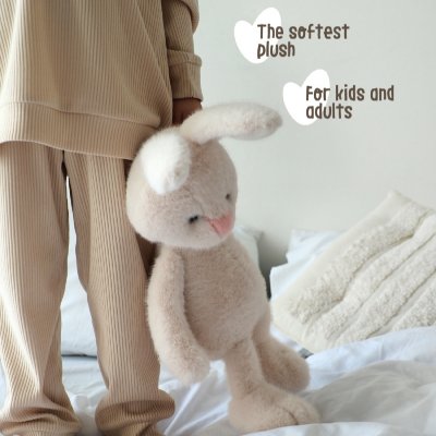 Orange Toys Plyšový králíček 33 cm - Bunny  White - obrázek