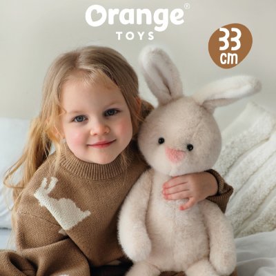 Orange Toys Plyšový králíček 33 cm - Bunny  White - obrázek