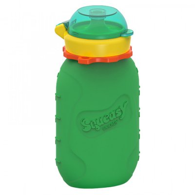 Squeasy Gear silikonová kapsička na dětskou stravu 180 ml - Zelená