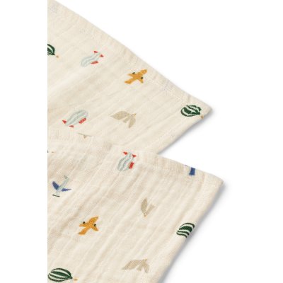 Liewood Lewis Mušelínové plenky 2 ks - Aviator/Ecru - obrázek