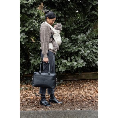 Kidzroom Taška na pleny Care Rome Lovely Leather - Černá - obrázek