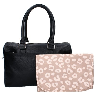 Kidzroom Taška na pleny Care Rome Lovely Leather - Černá - obrázek