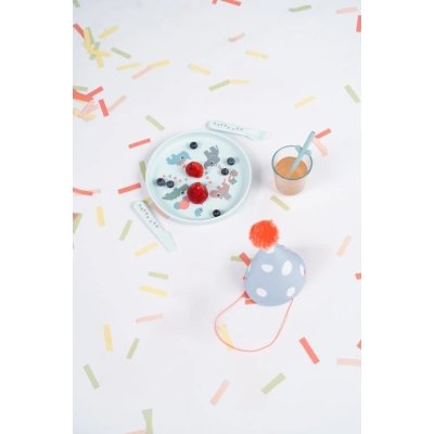 Done by Deer Foodie Jídelní set Celebration - Modrý - obrázek