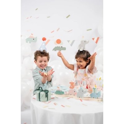 Done by Deer Foodie Jídelní set Celebration - Modrý - obrázek