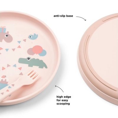 Done by Deer Foodie Jídelní set Celebration - Růžový - obrázek