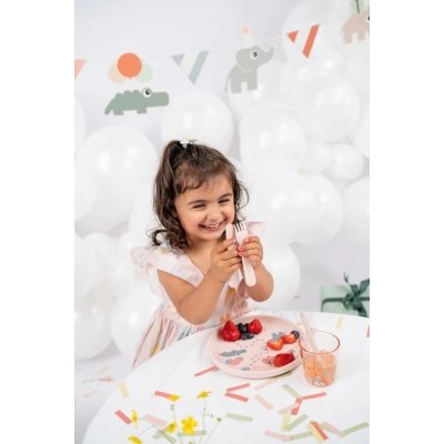 Done by Deer Foodie Jídelní set Celebration - Růžový - obrázek