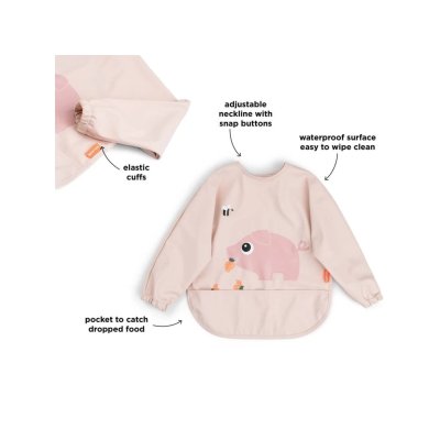 Done by Deer Bryndáček s rukávem Tiny Farm - Růžový - obrázek